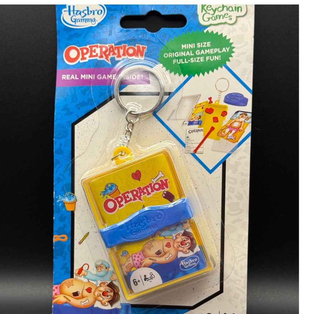 Hasbro Gaming Operation Keychain Mini Game Nostalgia Toy‎ Gift New